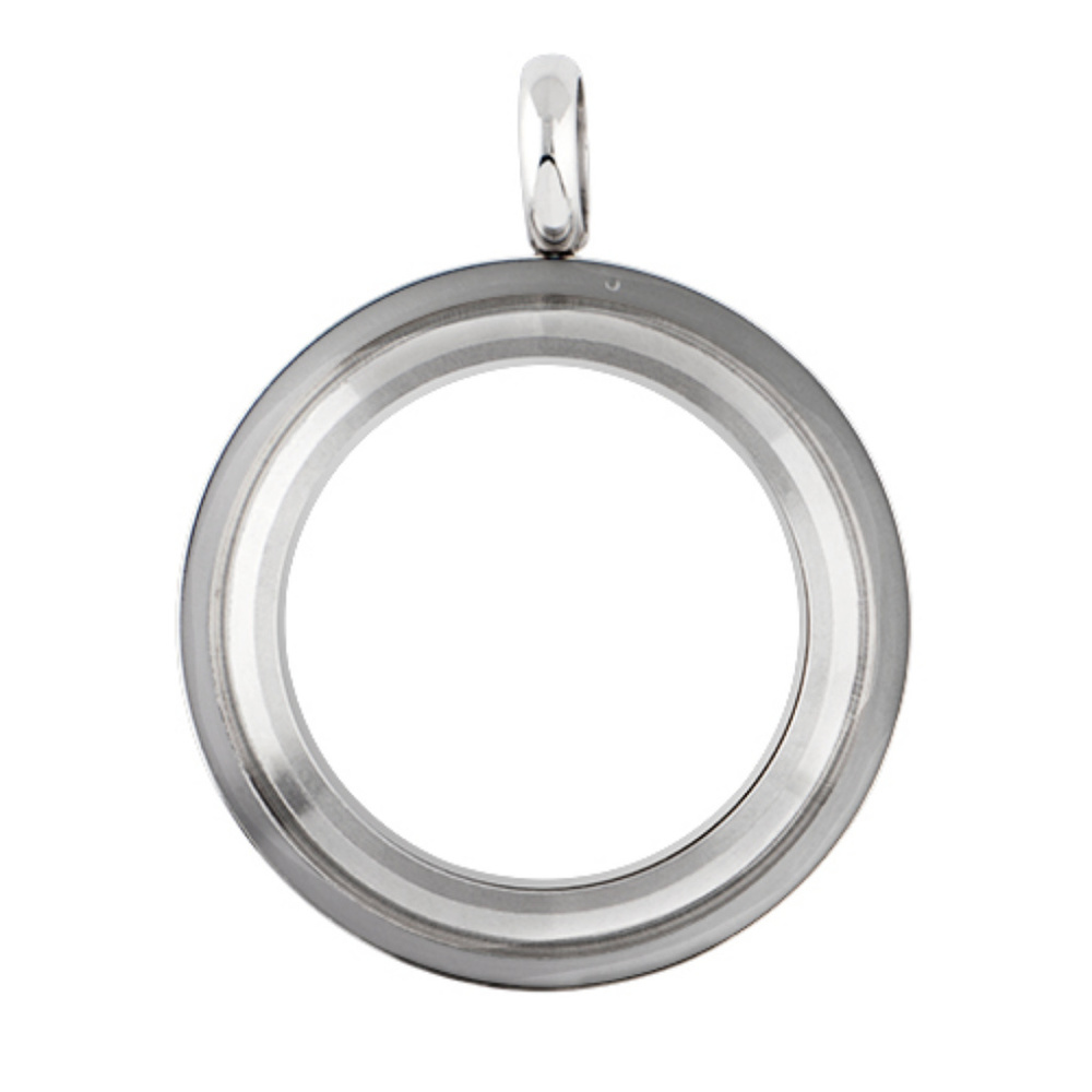 Medium Silver Base Twist Living Locket Necklace